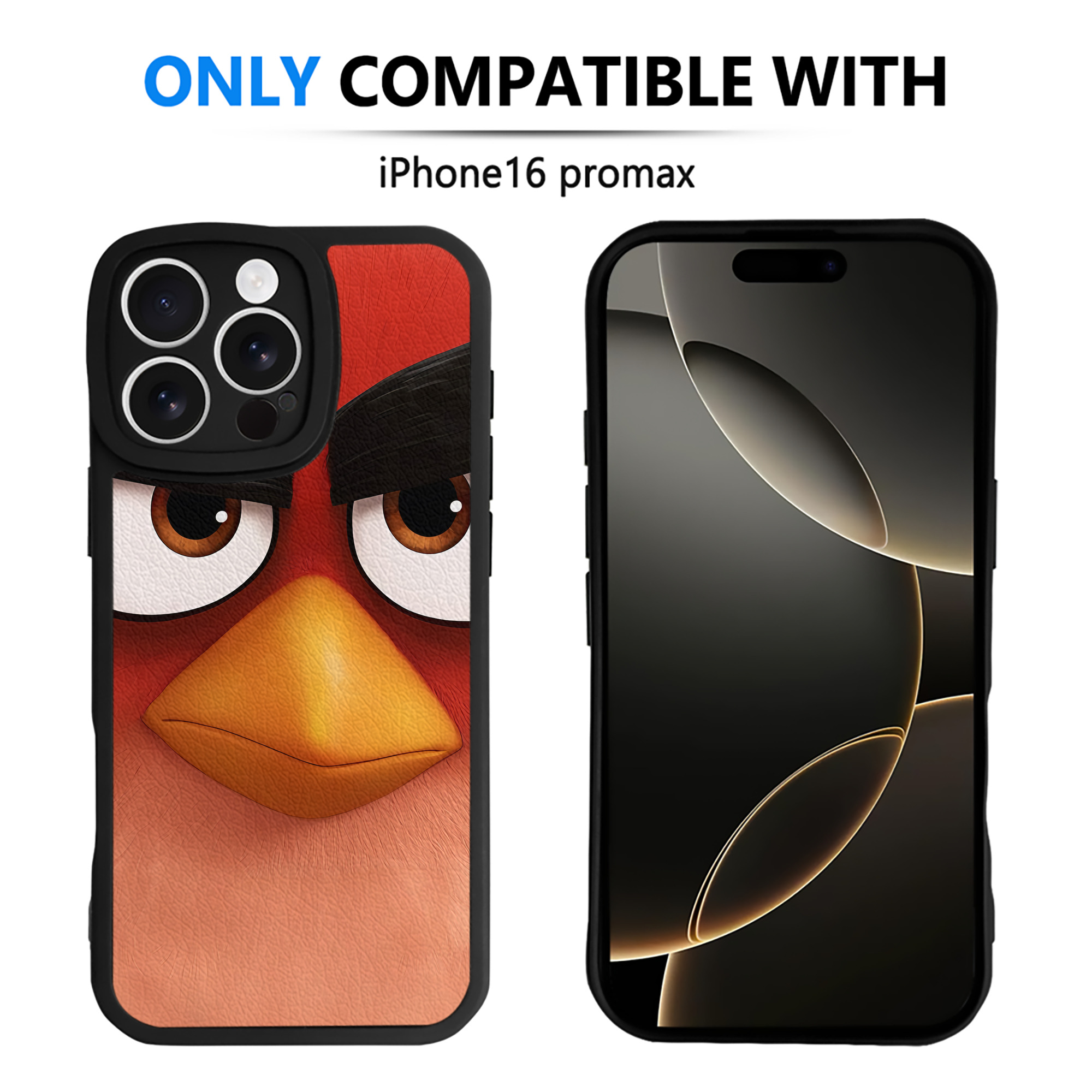 （画像用） Angry Birds アングリーバード 【iPhone 16シリーズ対応】シリコンスマホケース（レザー調） 材質：シリコン